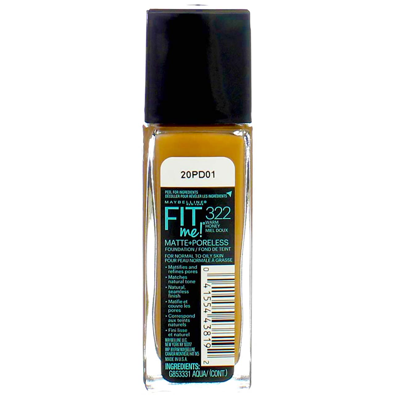 Fit Me Matte+Pore Fdn 322Warm Honey