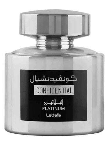 Confidential Platinum 100Ml Edp Unisex Lattafa Perfume- Inspirado en allure homme sport chanel