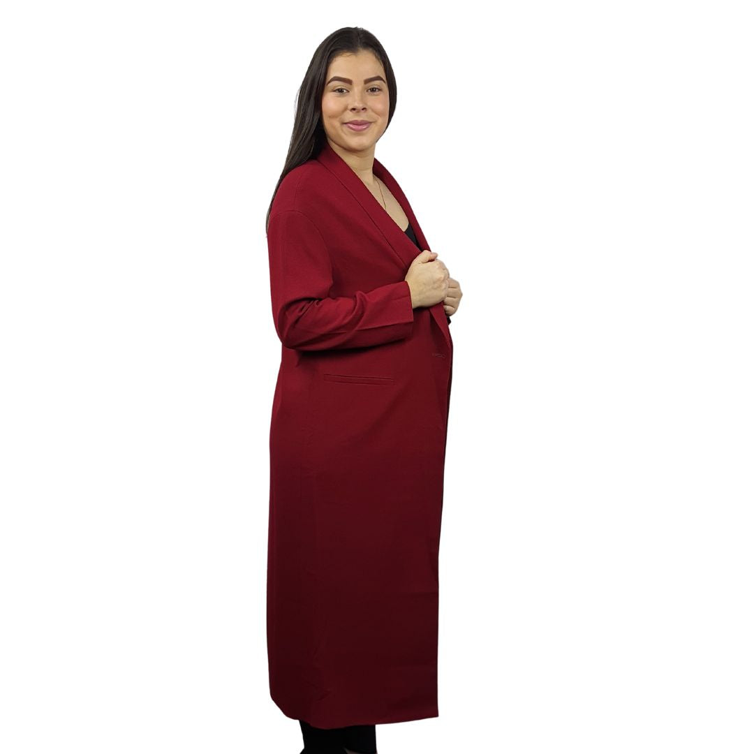 Blazer Vero Moda Vinotinto Style CARINA L/S LONG BLAZER(NL)