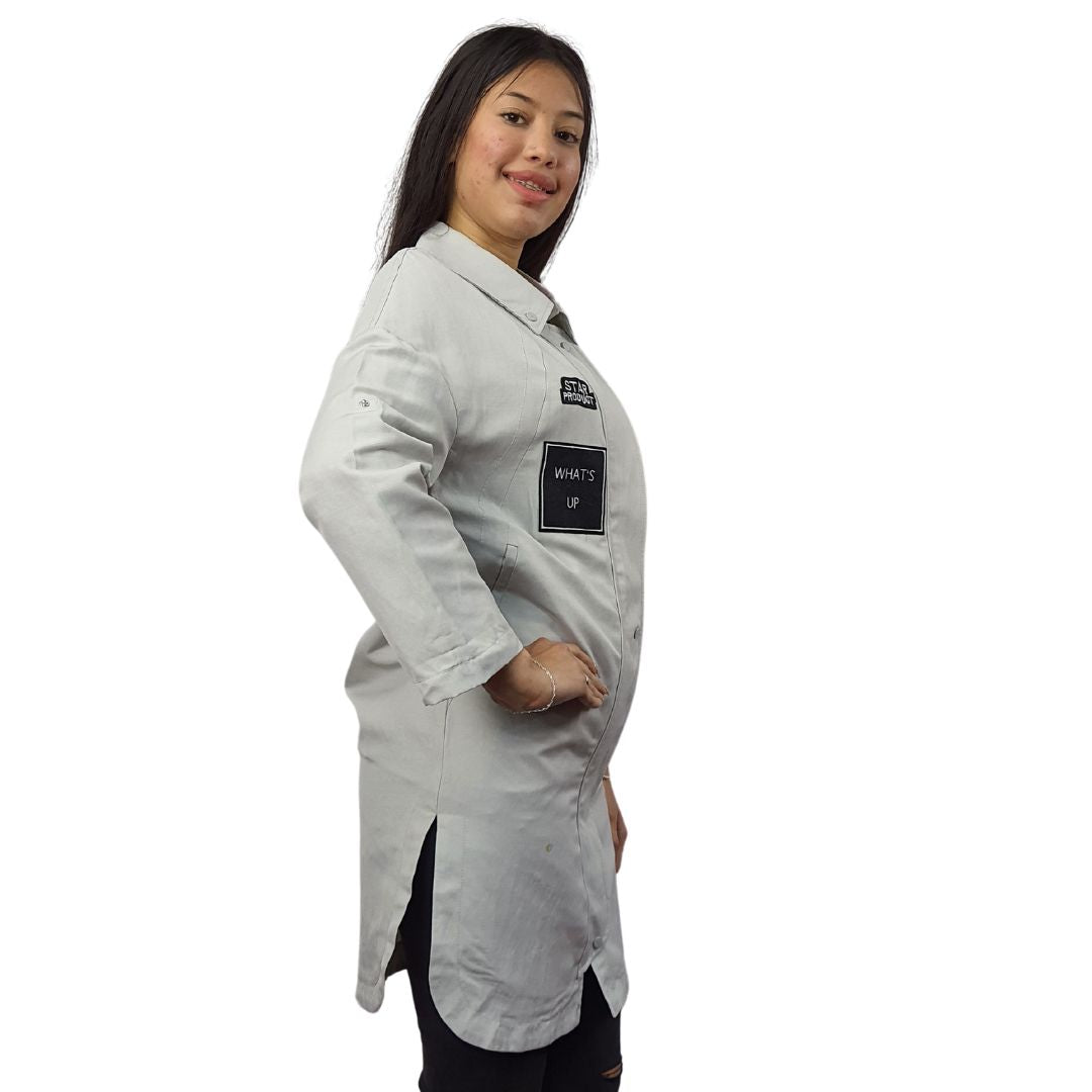 Chaqueta Vero Moda Gris Claro Style PLUTO L/S COAT(MM)
