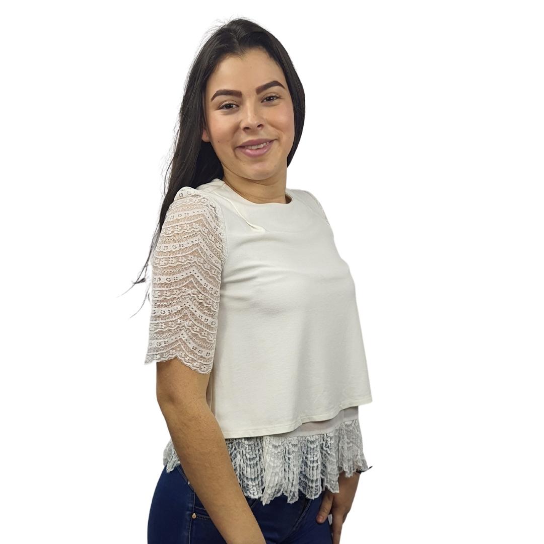 Blusa Vero Moda Blanco Style LILTH 1/2 JERSEY TOP(VMC-RN)