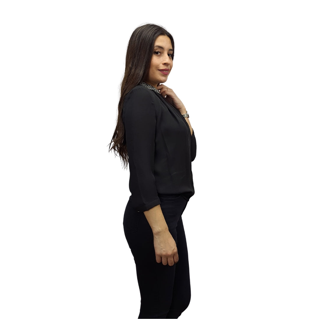 Blusa Vero Moda Negro Style PANDORA 3/4 TOP(VMC-BN-ET-2)