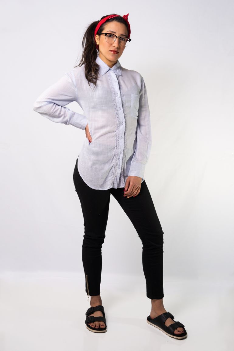 Blusa Rapsodia kazuma Celeste