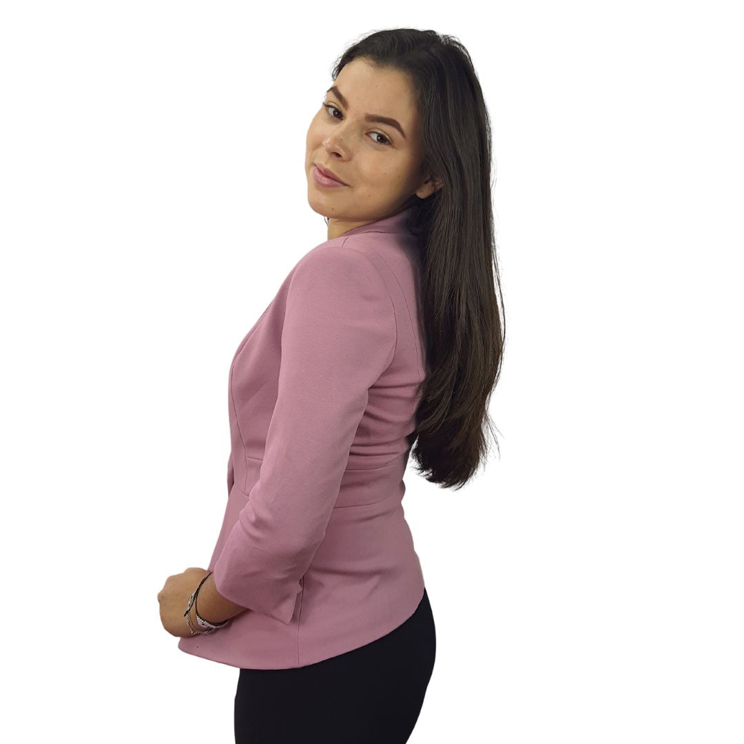 Blazer Vero Moda Rosa Vieja Style RETAIL ASHLEY SOLID 3/4 BLAZER(VMC-NL)