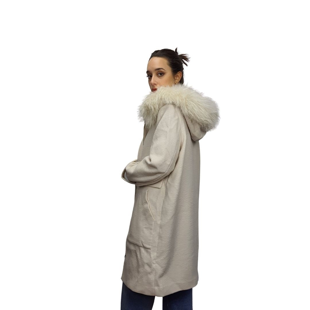 Parka Vero Moda Crema Style DAFFODIL L/S WOOL COAT(DR)