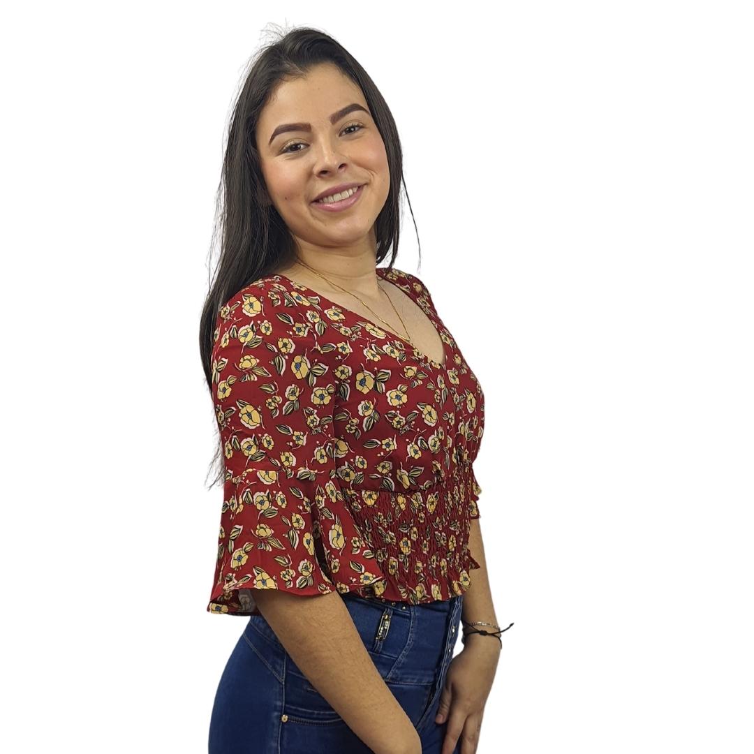 Top Vero Moda Vinotinto Style LI 1/2 TOP(HH)