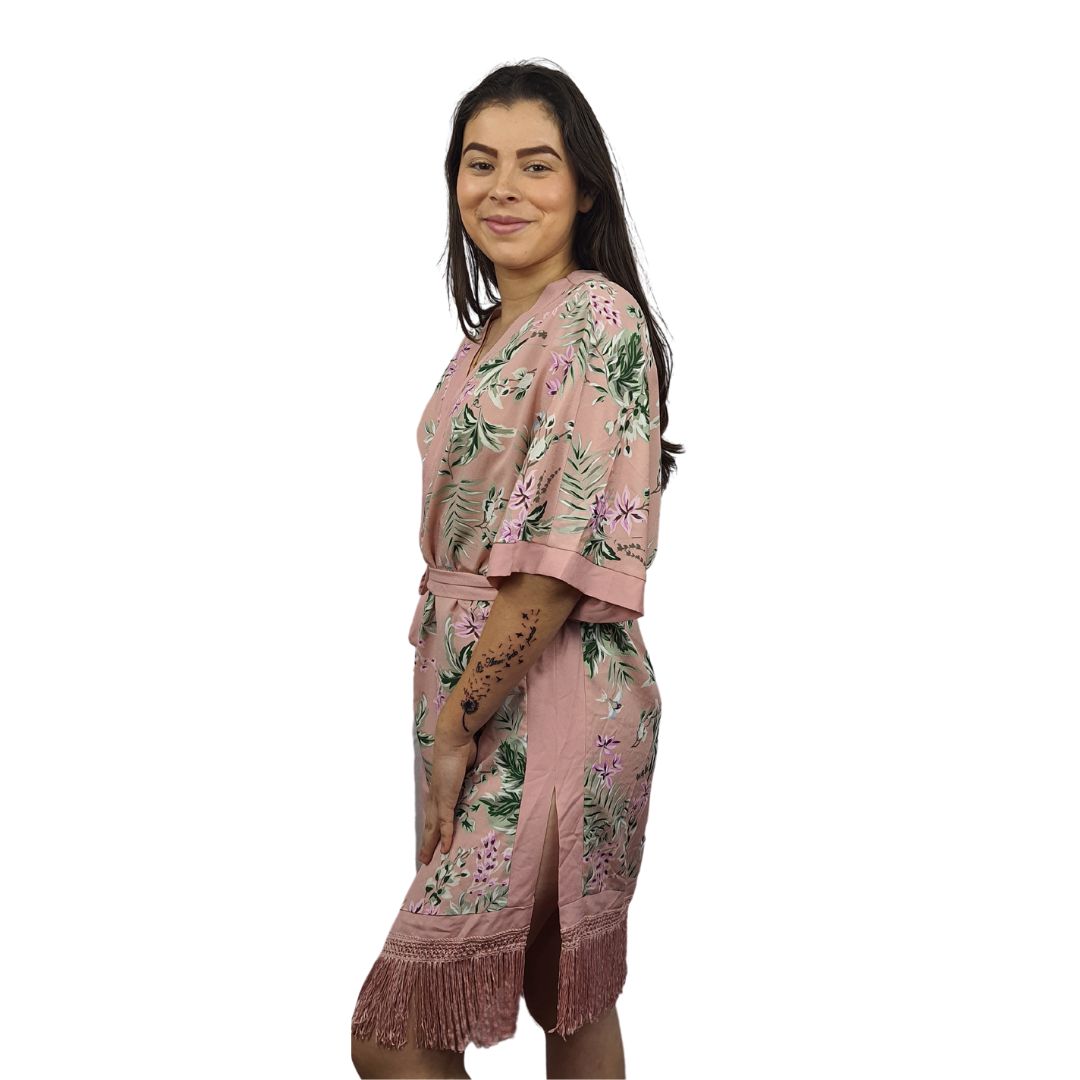 Bata de Pijama Vero Moda Rosado Style JULIE 1/2 ROBE(HOMEWEAR)