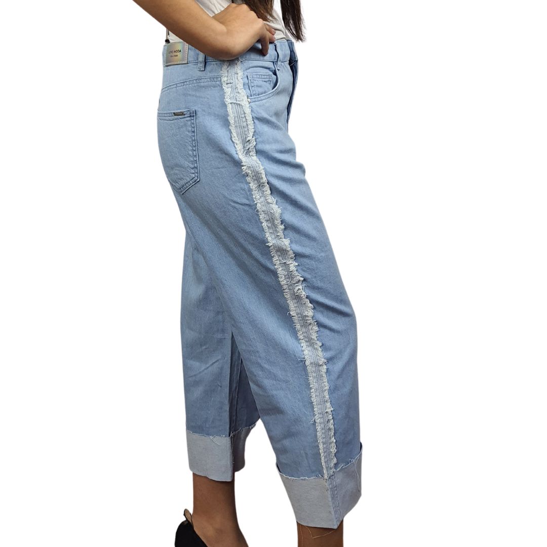 Jeans Vero Moda Azul Claro Style SHANGHAI JAX 7/8 HW LOOSE JEANS(LL)