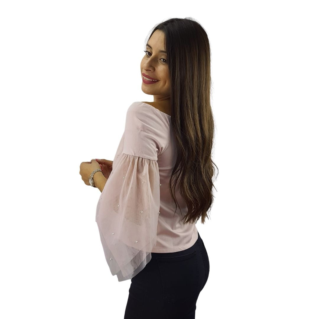 Polera Vero Moda Rosa Vieja Style MISHA 3/4 JERSEY TOP(VMC-BJ)
