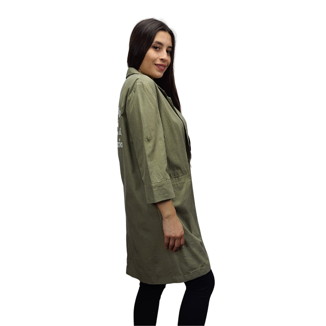 Blazer Vero Moda Verde Style SCRIPT 3/4 BLAZER(SD)