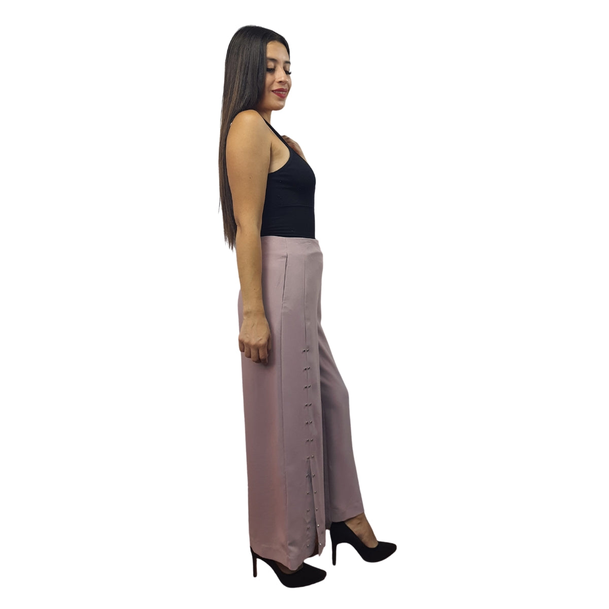 Pantalon Vero Moda Rosa Vieja Style CHOICE RIVET 9/10 WIDE PANTS(NR)-OR