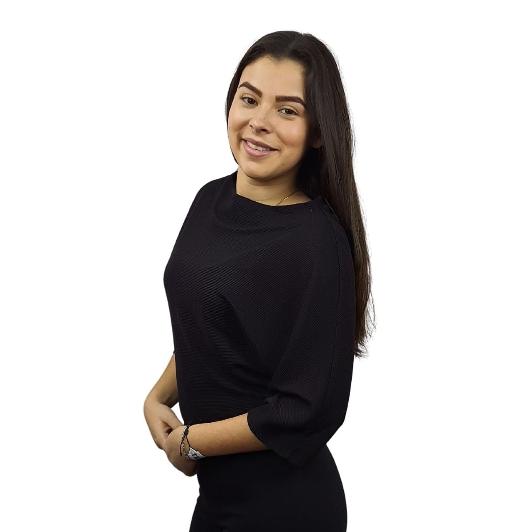 Blusa Vero Moda Negro Style MAVIS 3/4 TOP(MM)