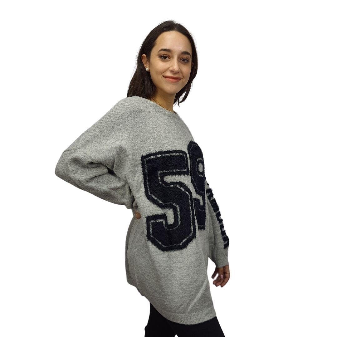 Sweater Vero moda Gris Style MODERN L/S KNIT(MW-ET-2)