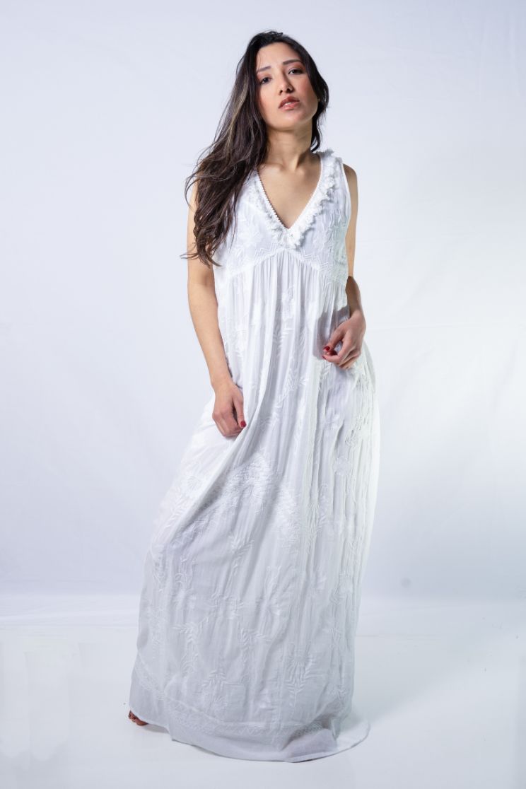 Vestido Rapsodia Isis Manula Blanco