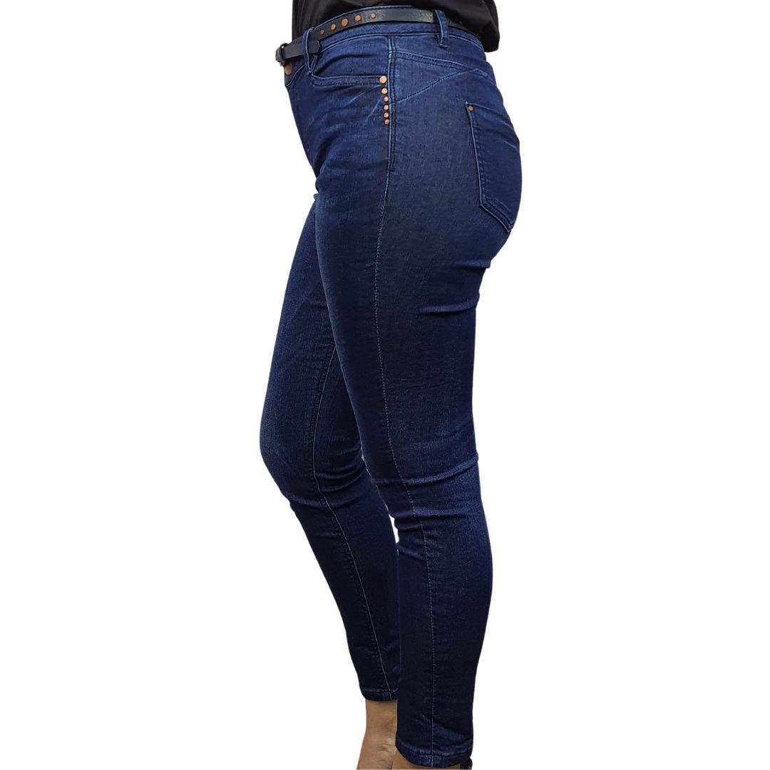 Jeans Vero Moda Azul Oscuro Style LANE MW 9/10 X-SLIM JEANS(NL)