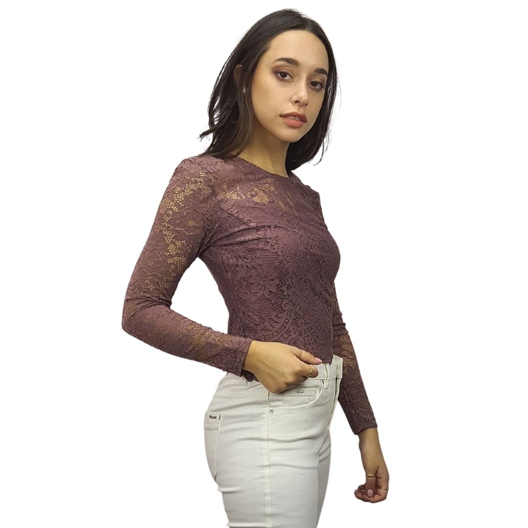 Blusa Vero Moda Rosa Vieja Style GRASS L/S TOP(VMC-BN-ET-2)