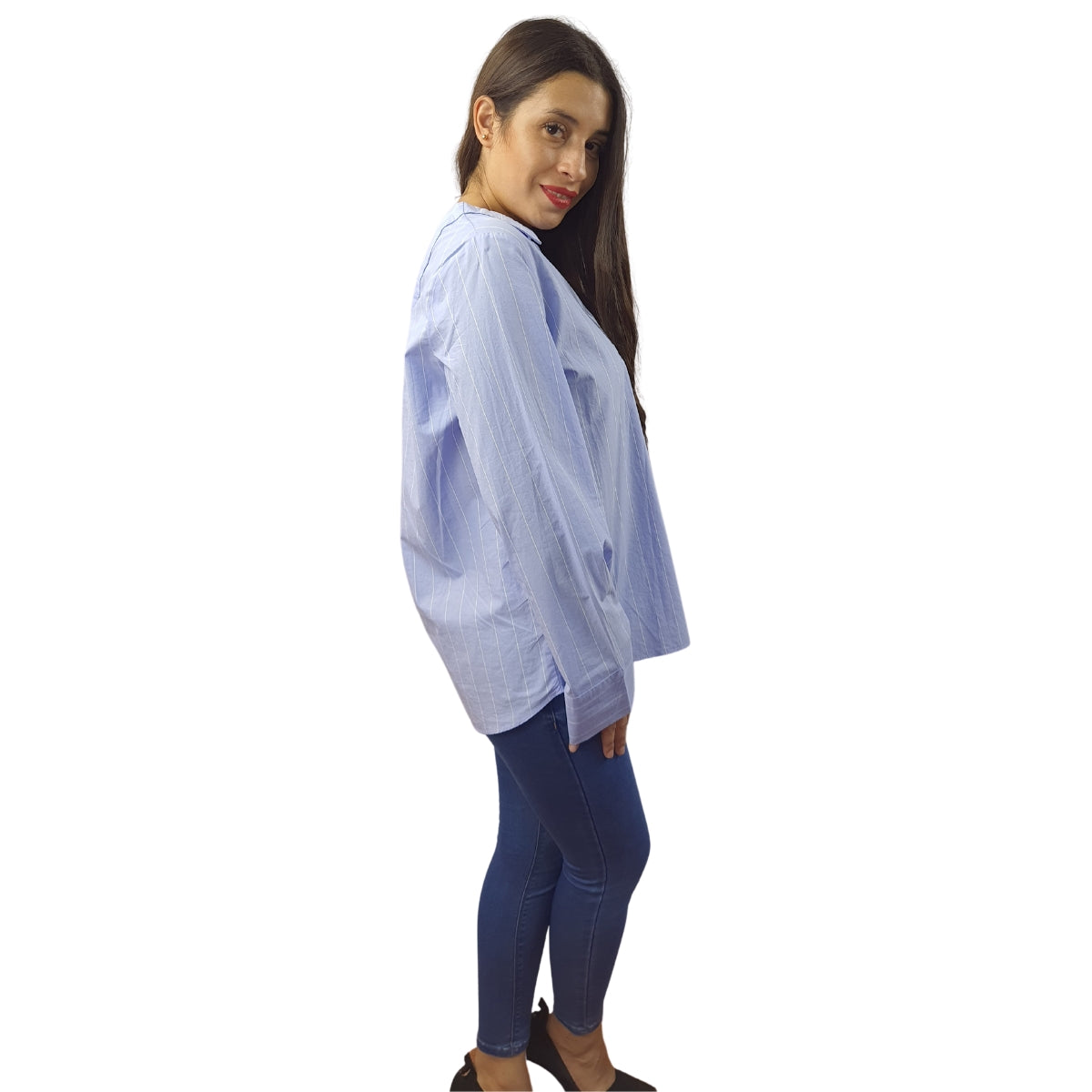 Blusa Vero Moda Azul Claro Style TATE STRIPE L/S TOP(NC)