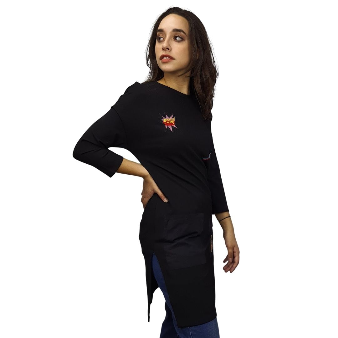 Vestido Vero moda Negro Style POW 3/4 TOP(UM)