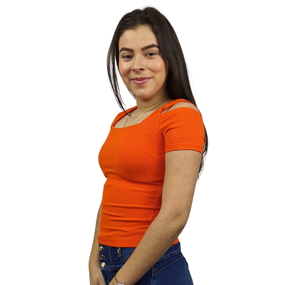 Blusa Vero Moda Naranja Style ULA S/S TOP(TP-ET-2)