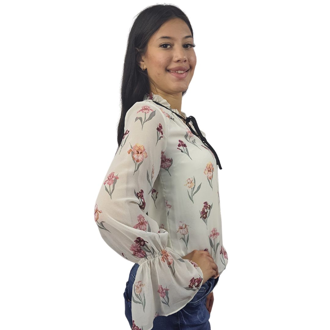 Blusa Vero Moda Blanco Style IRIS L/S TOP(VMC-DR)
