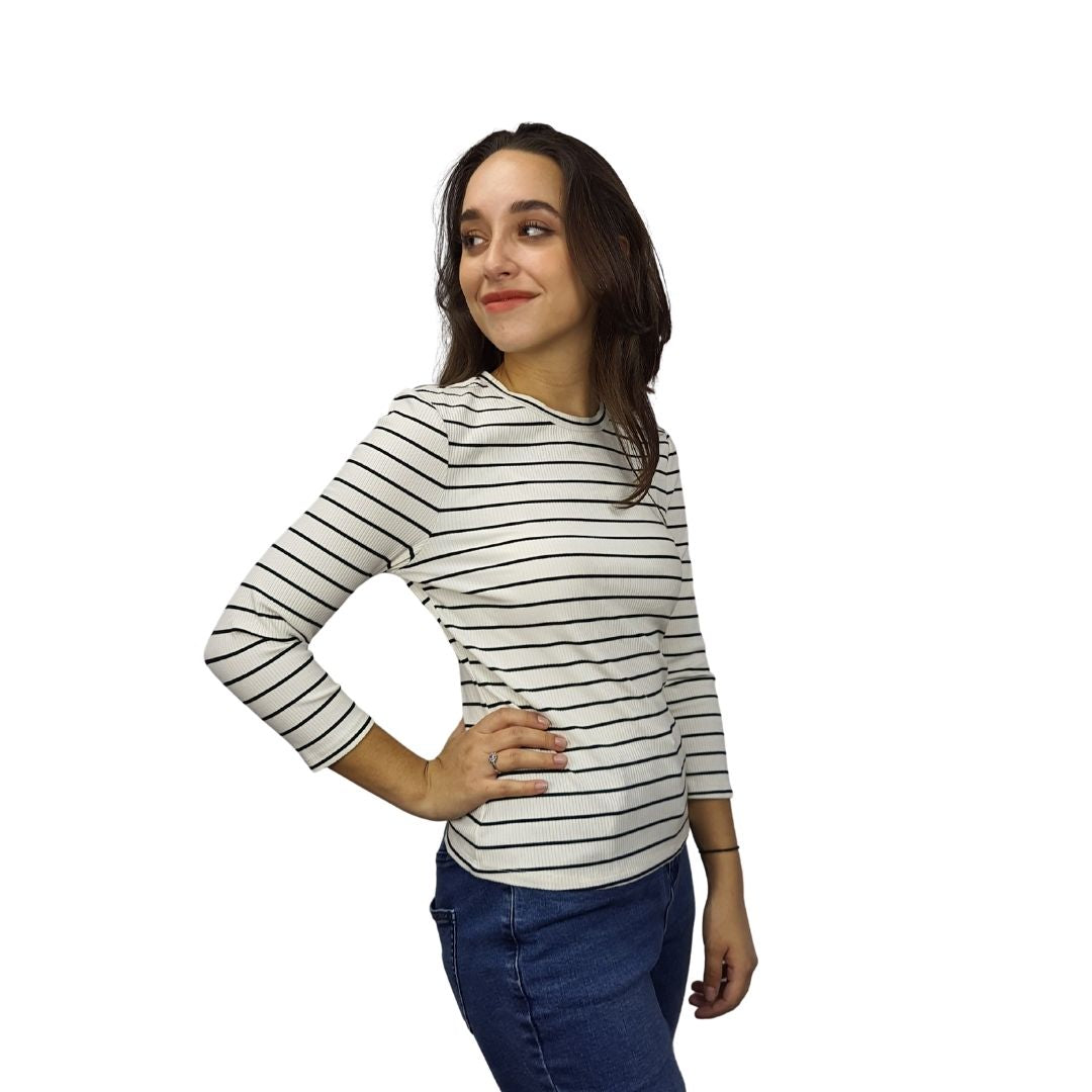 Blusa Vero Moda Blanco Style BILLY 7/8 TOP(MM)