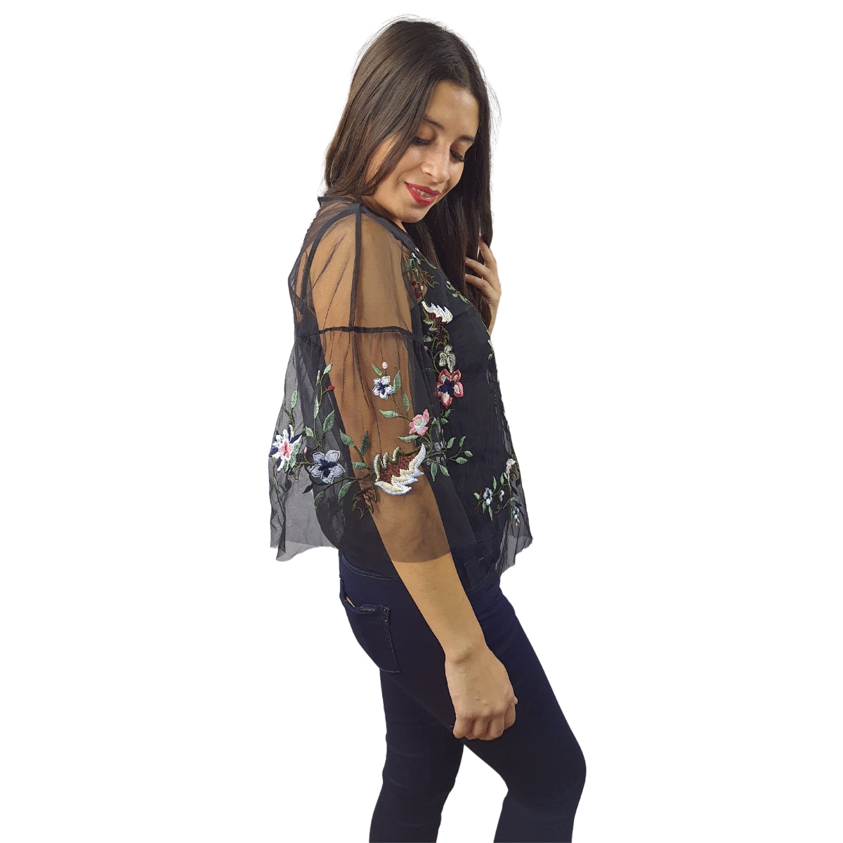 Blusa Vero Moda Negro Style MERIDA 3/4 JERSEY TOP(NR)