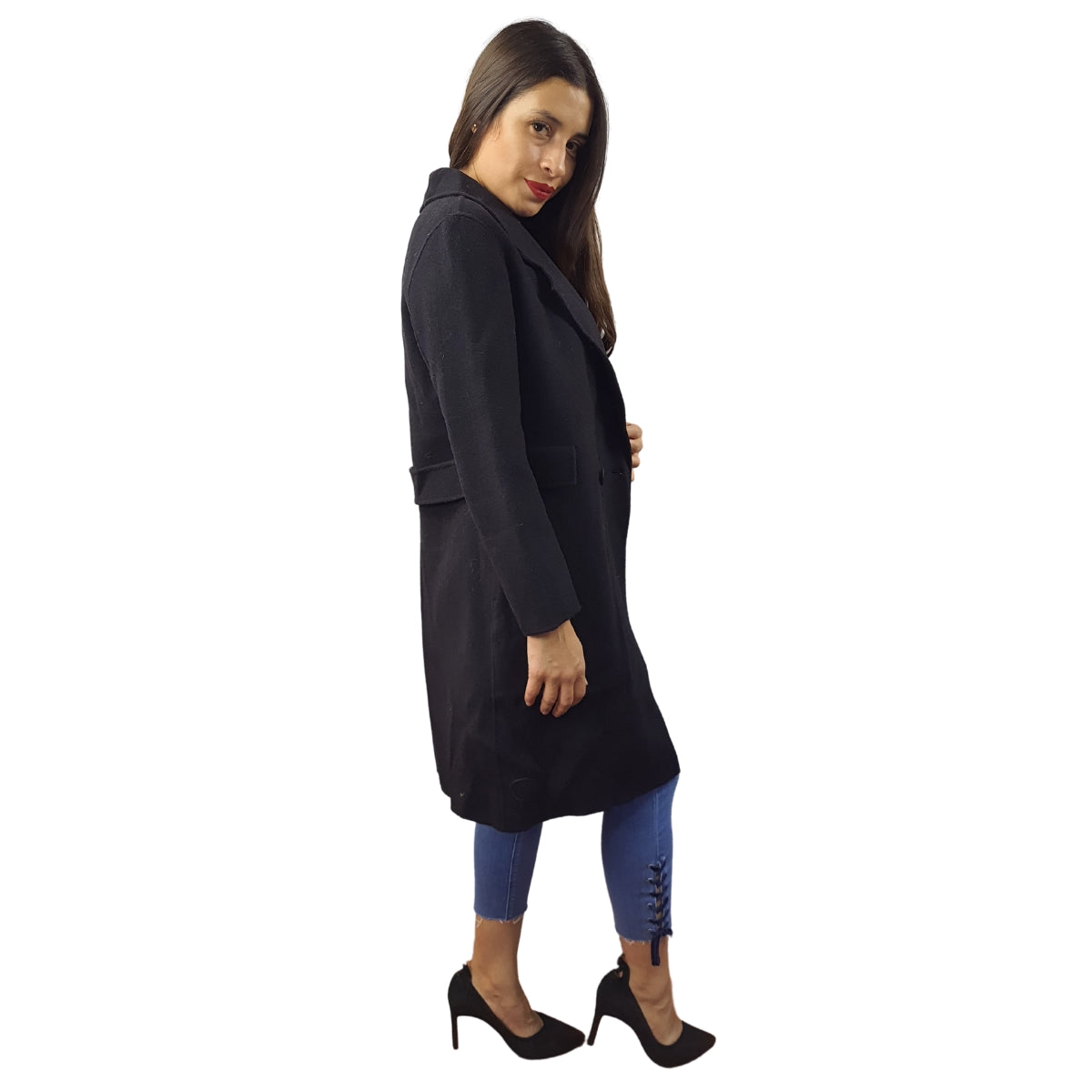 Blazer Vero Moda Negro Style RETAIL JOSIE DF L/S WOOL COAT(VMC-DR)