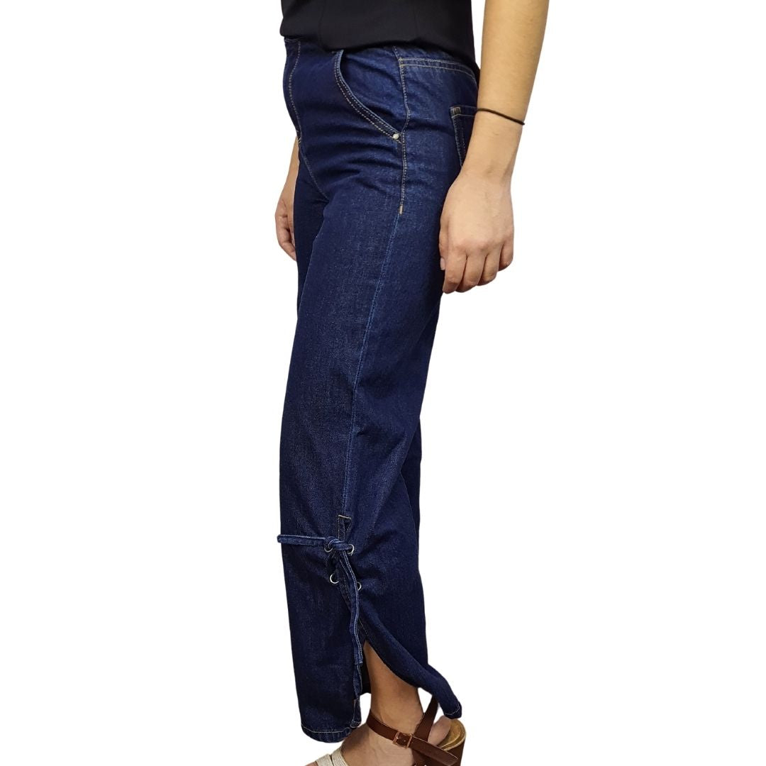 Pantalon Vero Moda Azul Style SCRUB 7/8 MW LOOSE JEANS(SL)
