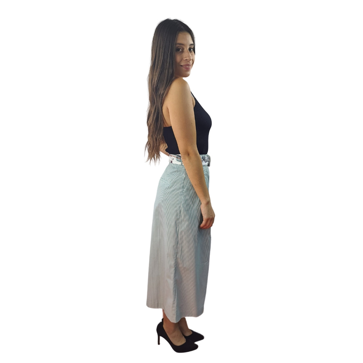 Pescador Vero Moda Verde y Blanco Style NICOLE 7/8 PANTS(TP)