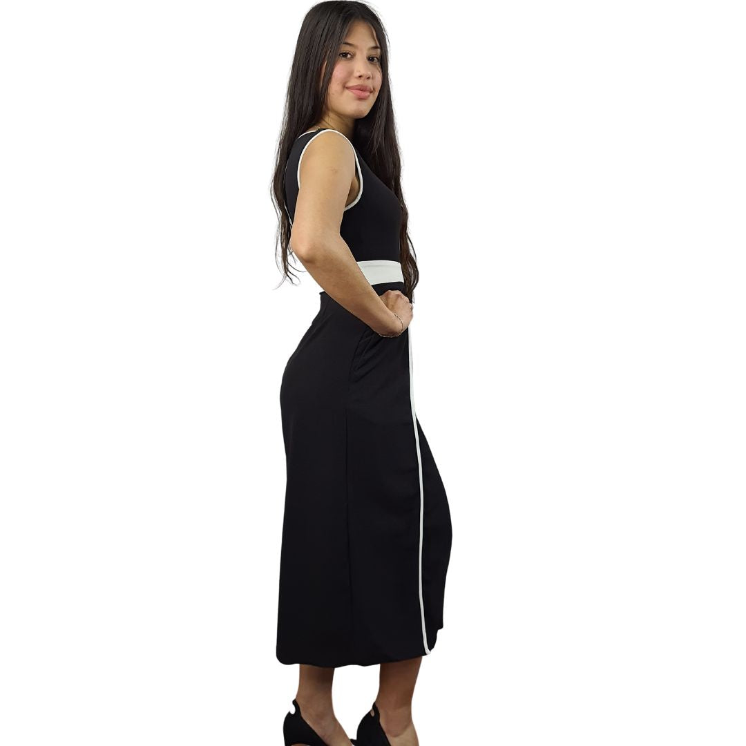 Entero Vero Moda Negro Style PEAR 7/8 WIDE CATSUIT(VMC-MP)
