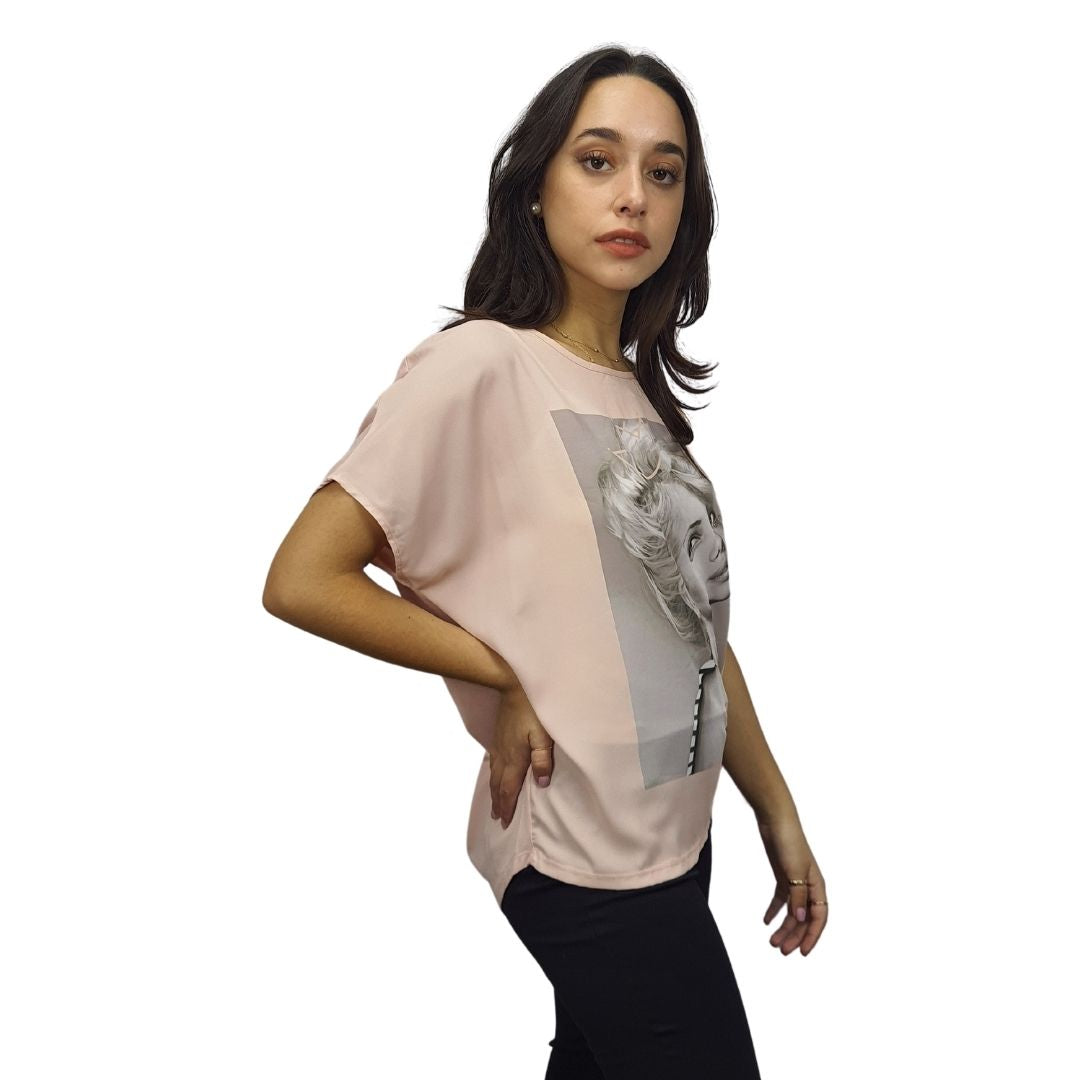 Blusa Vero Moda Rosa Vieja Style LUNA S/S TOP(CR)