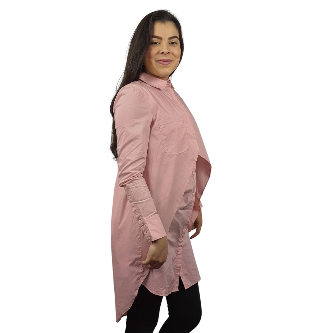 Vestido Vero Moda Rosado Style GUETTA L/S LONG SHIRT(BN-EC-2)