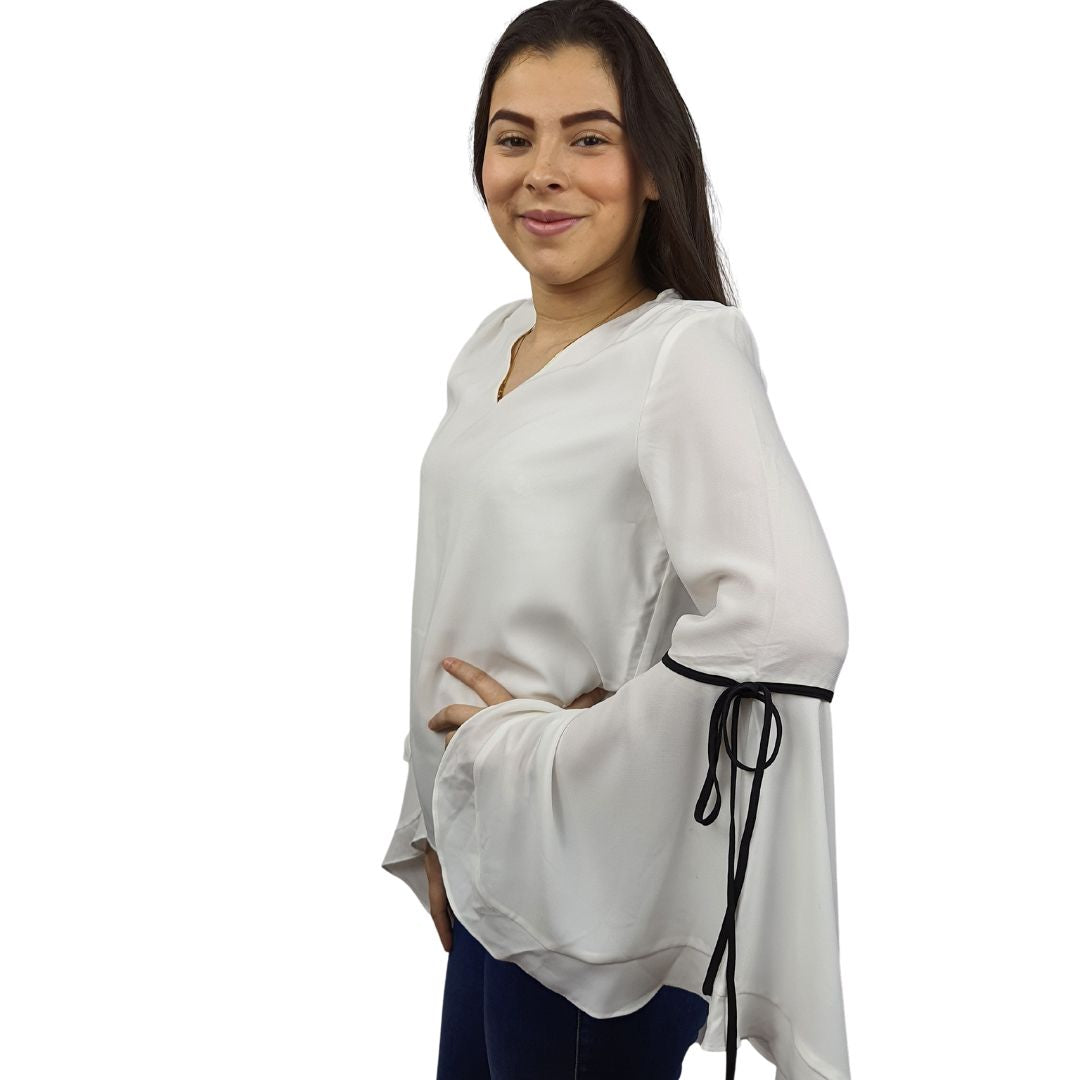 Blusa Vero Moda Blanco Style KRISTIN L/S WOVEN TOP(VMC-NR)