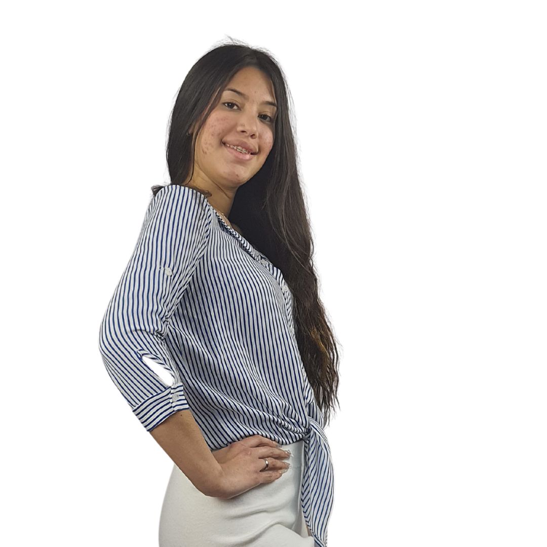Blusa Vero Moda Azul Style CITY CUTE 3/4 SHIRT(TP)