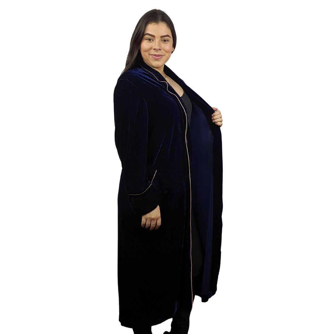Bata de Pijama Vero Moda Azul Oscuro Style SEC L/S ROBE(HOMEWEAR)