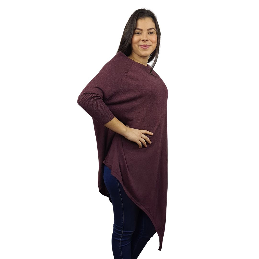 Blusa Vero Moda Morado Oscuro Style SUNSHINE 7/8 KNIT(VMC-UM)