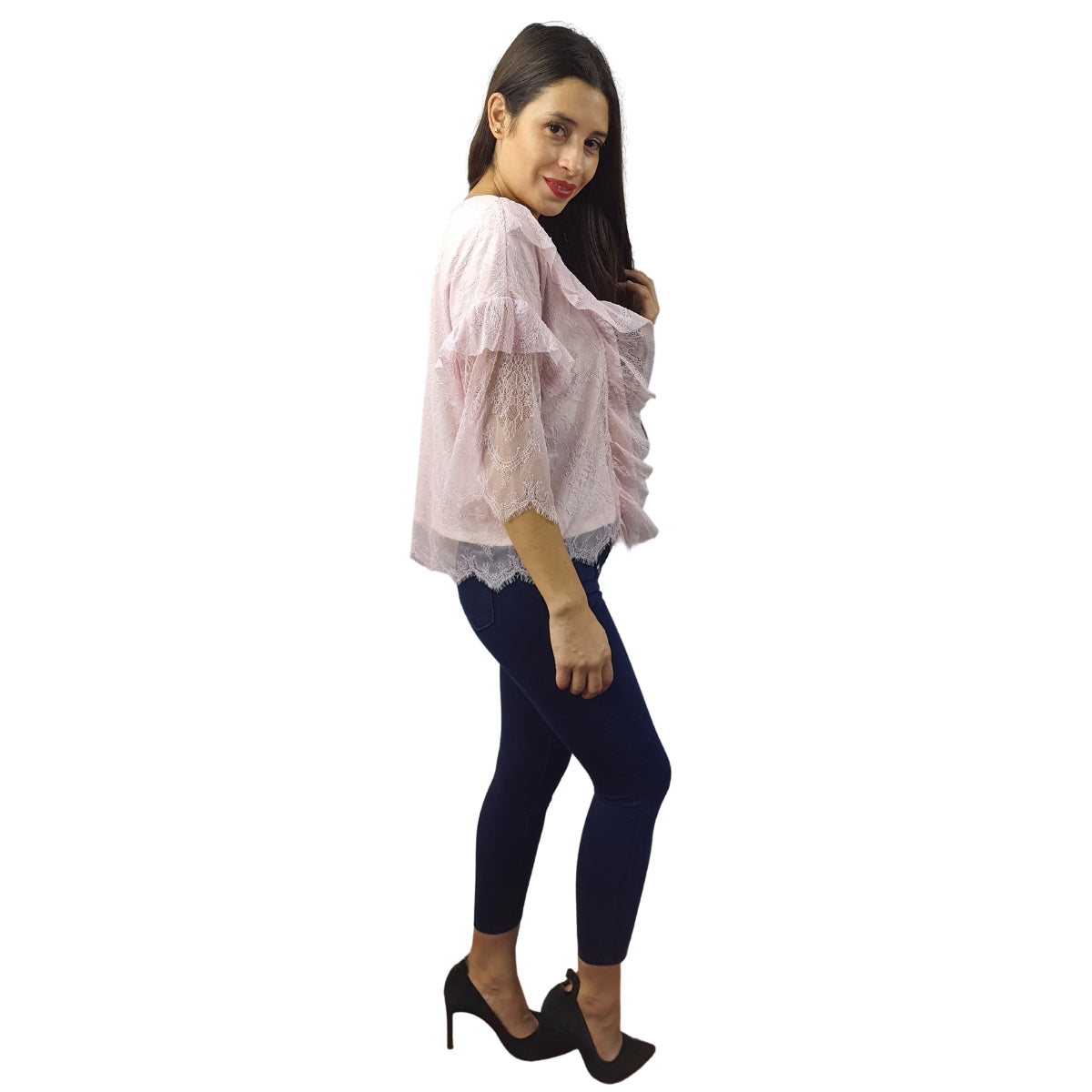 Blusa Vero Moda Rosa Vieja Style JOHN 3/4 JERSEY TOP(VMC-BJ)