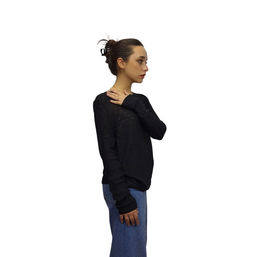 Sweater Vero moda Negro Style EC CHARITY L/S KNIT(UM)