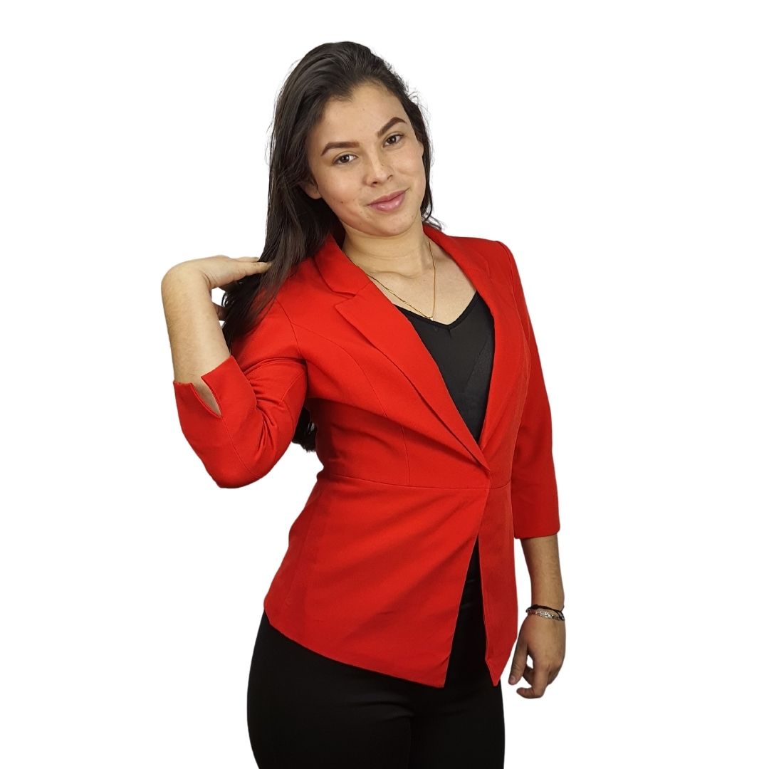 Blazer Vero moda Rojo Style YVONNE 3/4 BLAZER(NL)