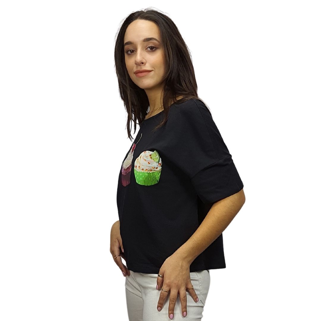 Blusa Vero Moda Negro Style CREAM BOX S/S TOP(CR)