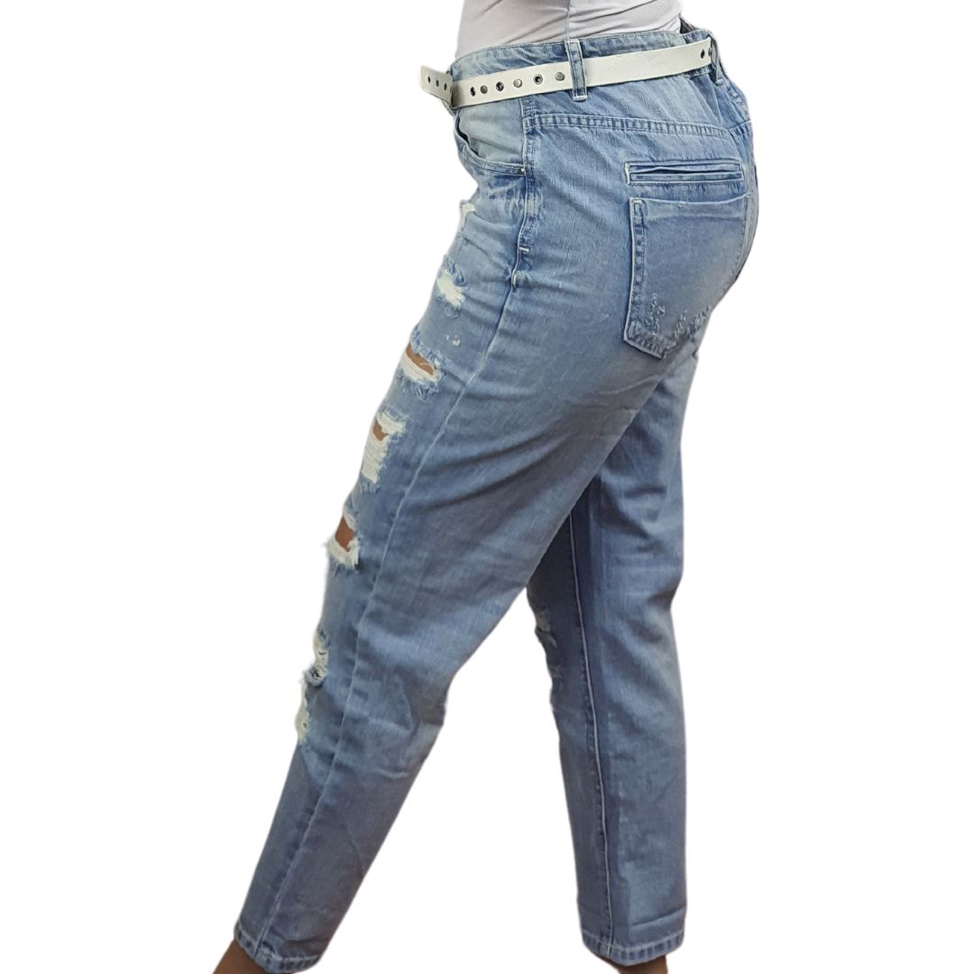 Jeans Vero Moda Azul Claro Style XENIA 7/8 BOYFRIEND JEANS(BN-CT-2)