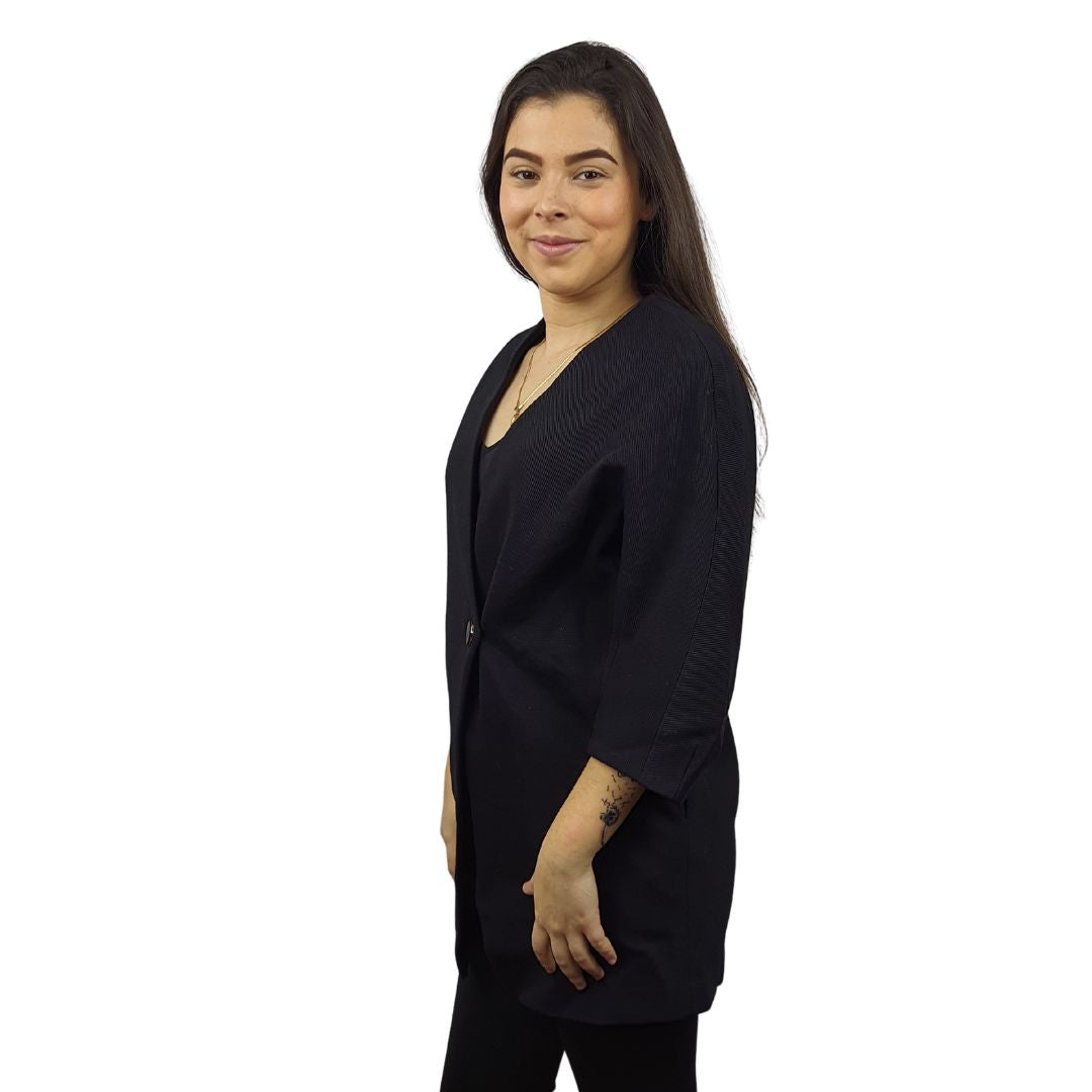 Blazer Vero Moda Negro Style COCO 3/4 SWEAT COAT(VMC-MM)