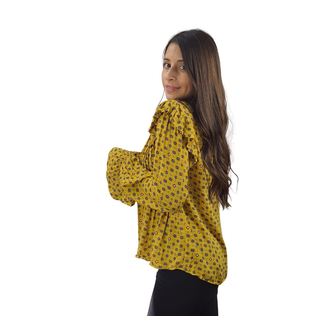 Blusa Vero Moda Amarillo Style ISSA L/S SHIRT(DR)