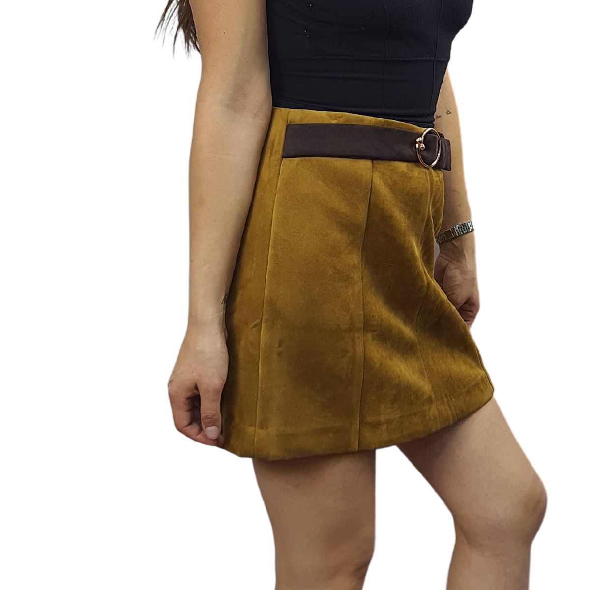 Falda Vero Moda Mostaza Style ACCESS MINI SKIRT(NR)