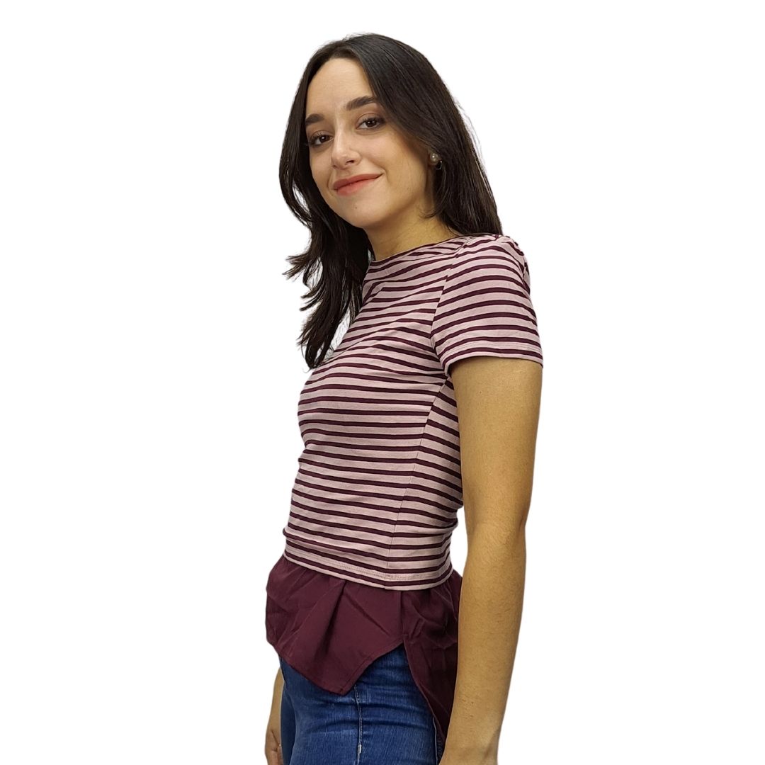 Blusa Vero Moda Vino Style KYLE S/S TOP SET(TP)