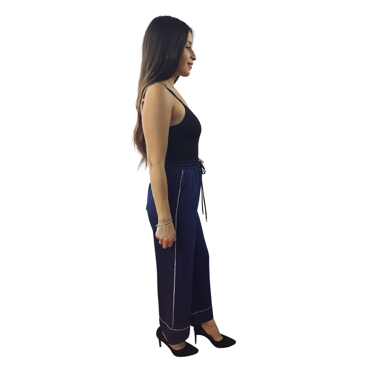 Pantalon Vero Moda Azul Oscuro Style BEA 9/10 LOOSE PANTS(MM)