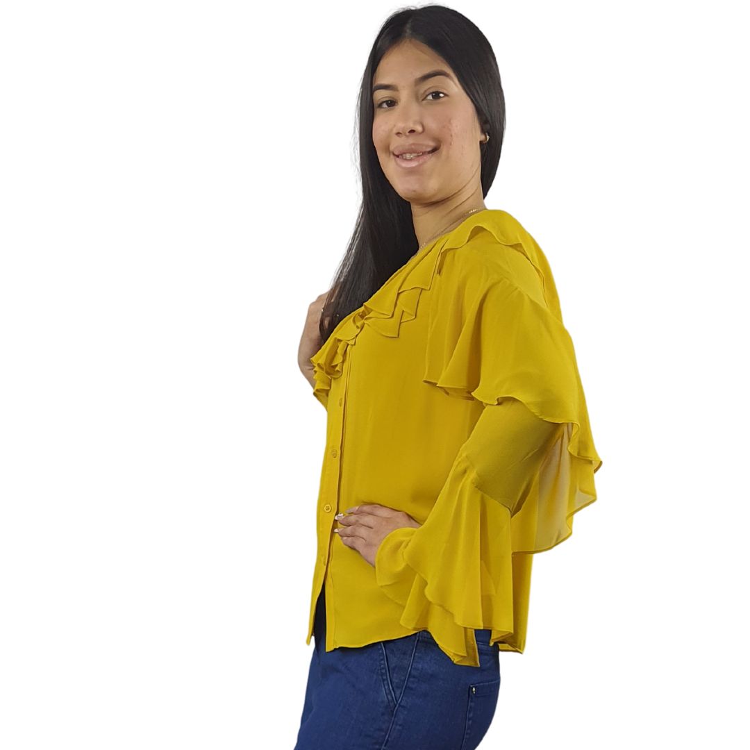 Blusa Vero Moda Amarillo Style DARYAN SOLID L/S SHIRT CL1(BJ)