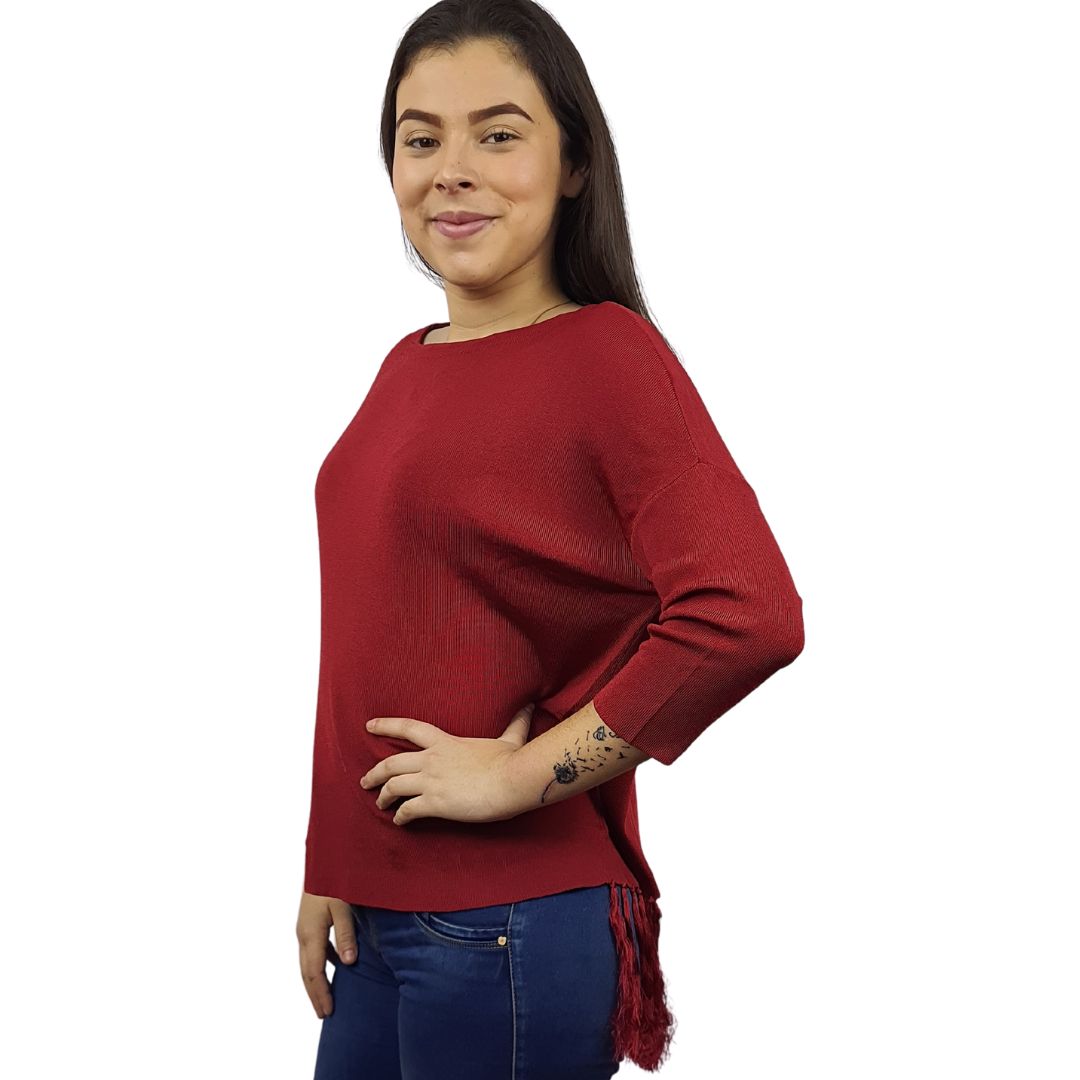 Blusa Vero Moda Burdeo Style MAYDAY 3/4 KNIT(VMC-BT)