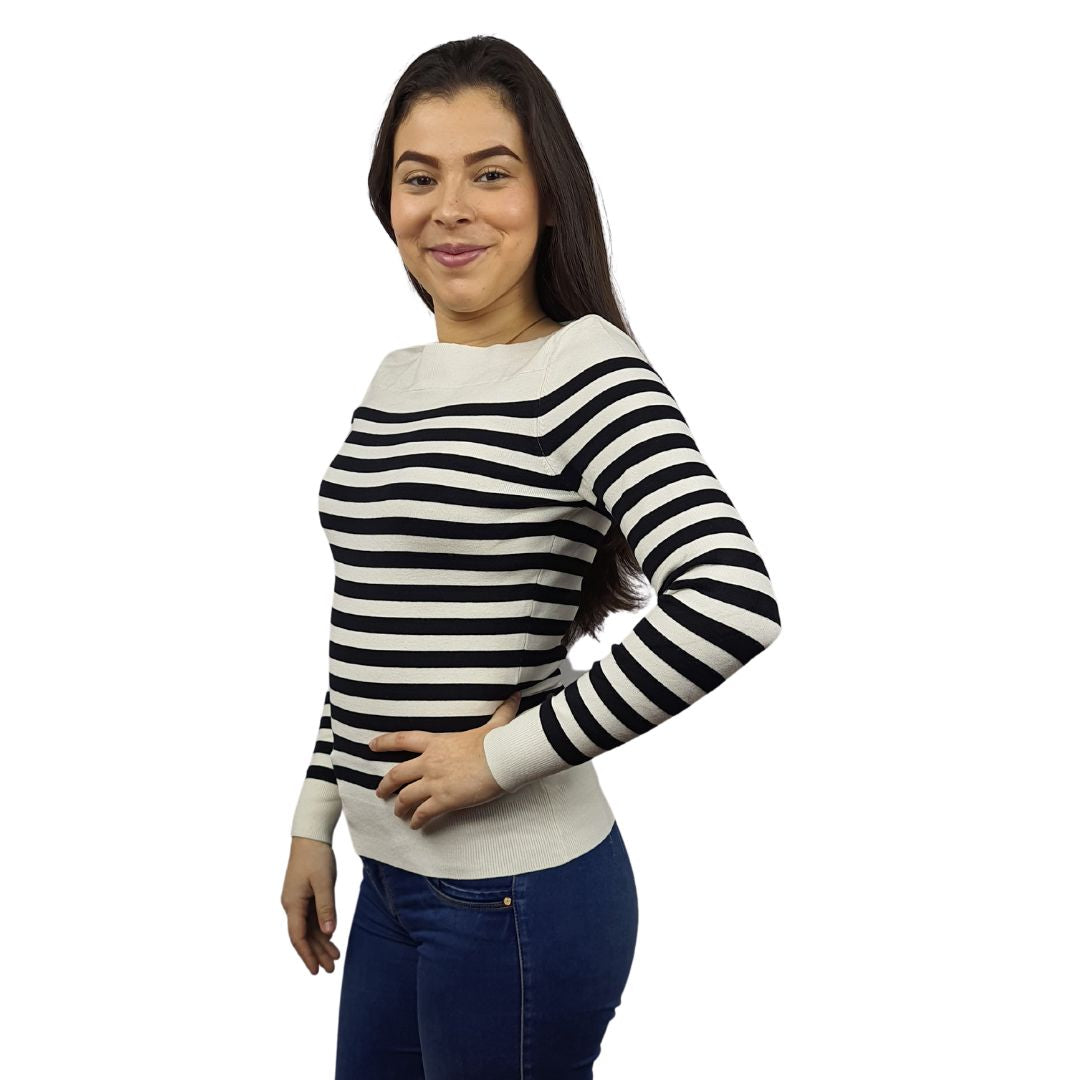 Blusa Vero Moda Blanco Style CHERRY L/S KNIT(UM)