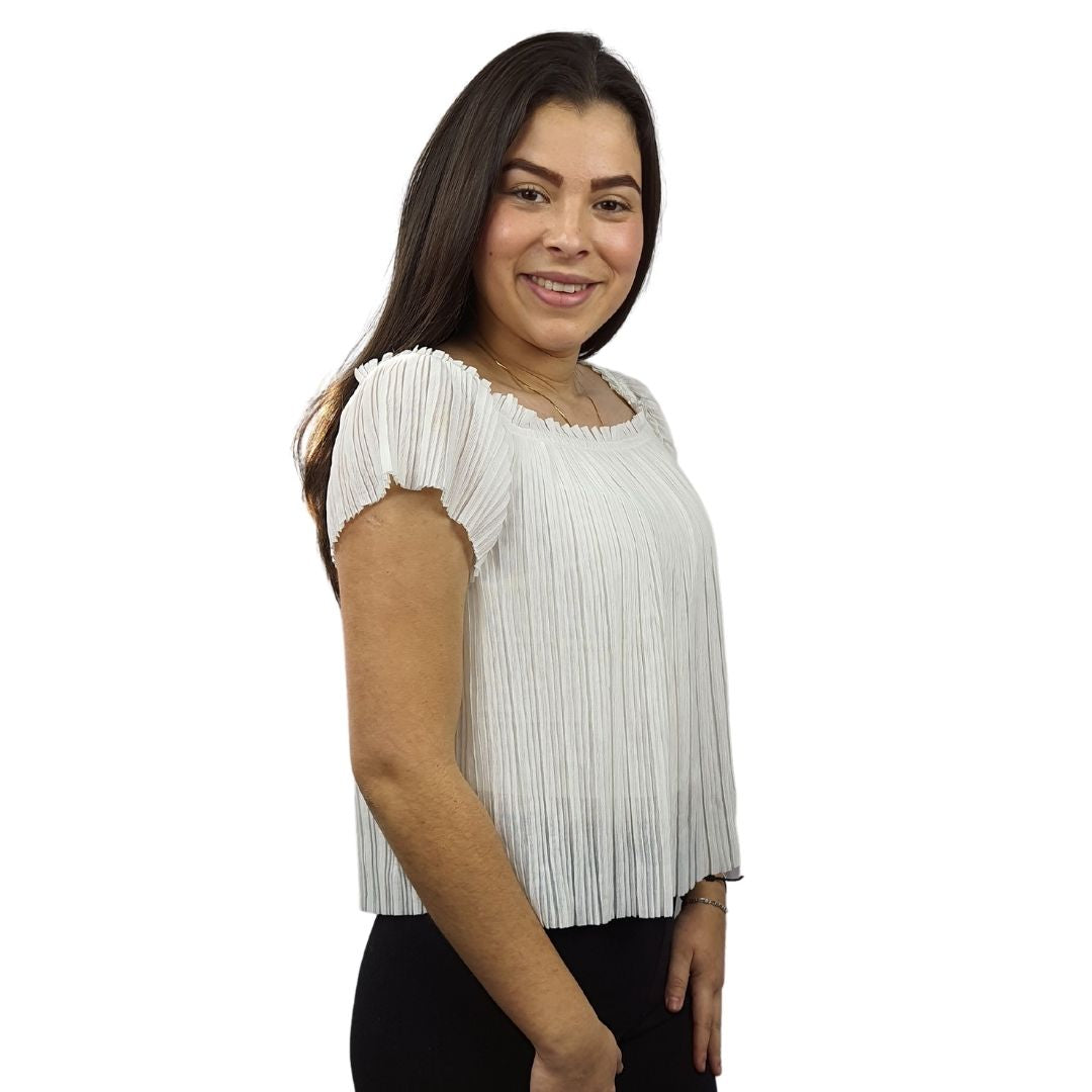 Blusa Vero Moda Blanca Style SANSA TOBEY S/S TOP(TP)